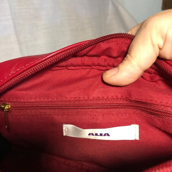 Alia Red Purse Bag  Clutch Handbag Storage Faux Leather Crossbody - Picture 10 of 12